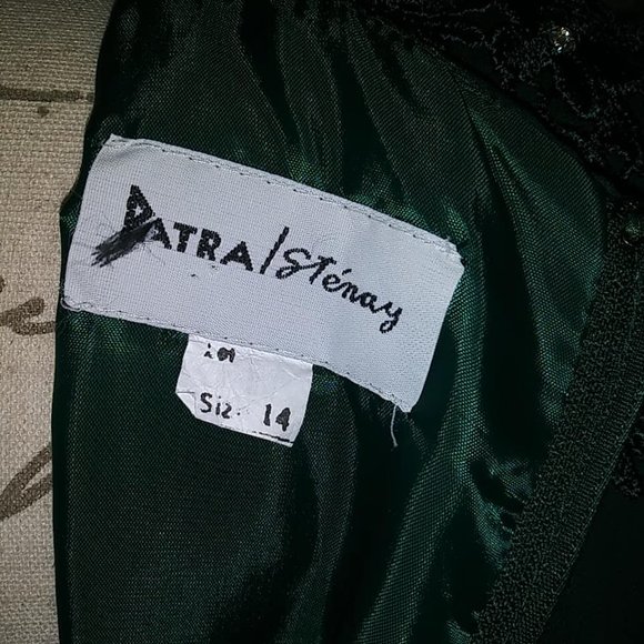 Patra Stenay Evening Dress Sz 14 Midi Rhinestones - Picture 10 of 12